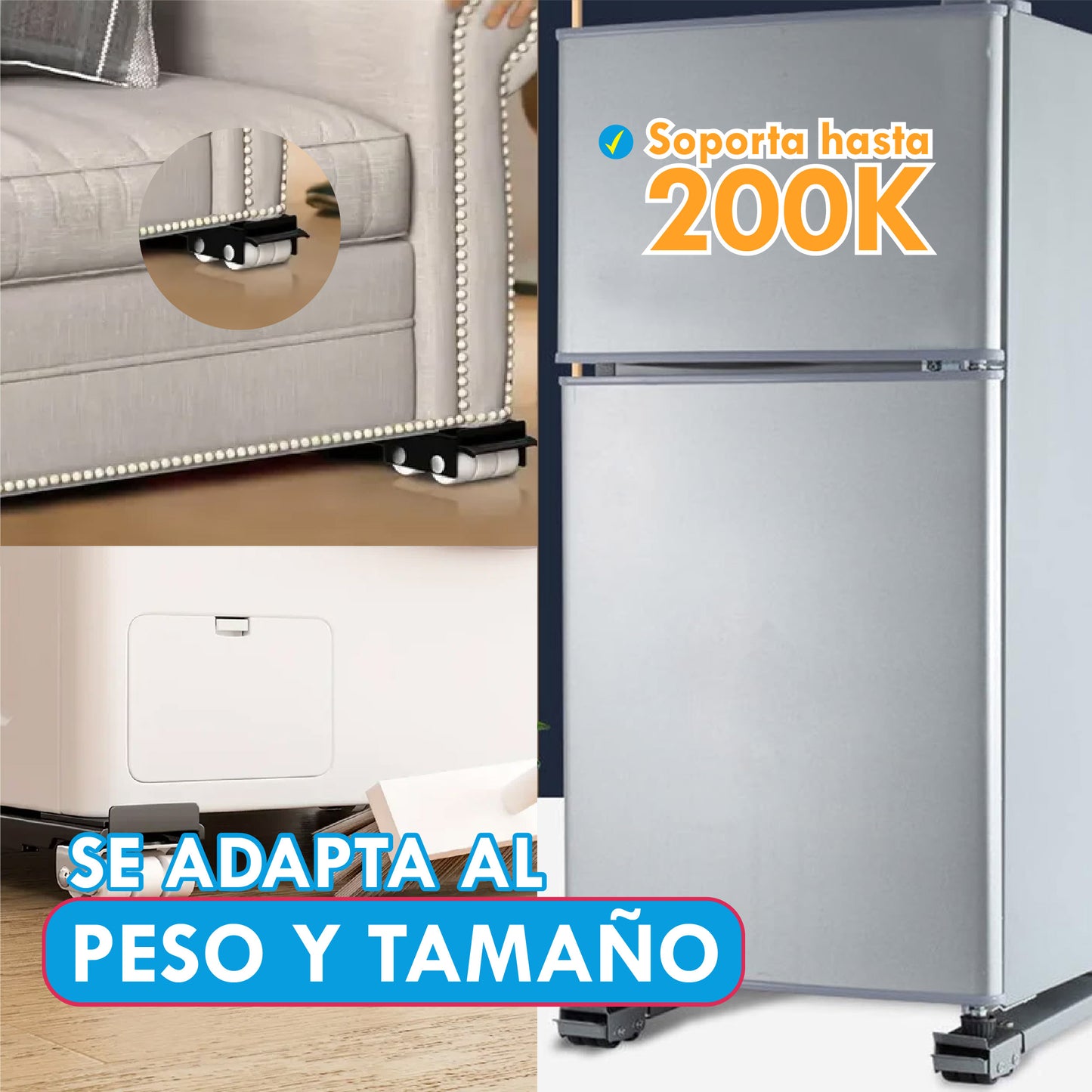 PACK DE SOPORTES LINEALES "MOVIFLEX" PARA ELECTRODOMÉSTICOS